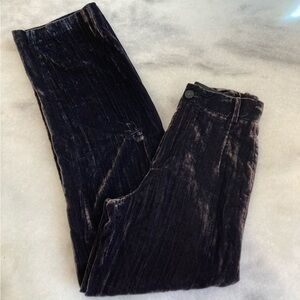 ZARA Gray Black Velvet Pants